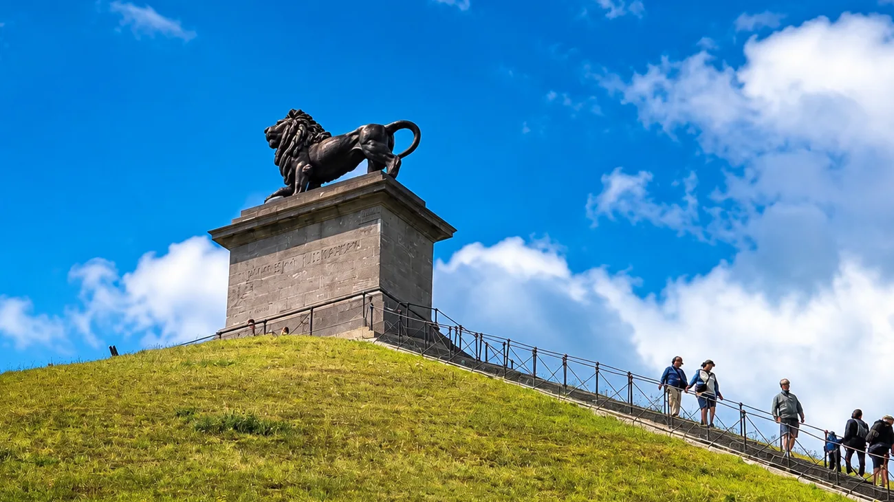 Lion de Waterloo au sommet de la Butte du Lion