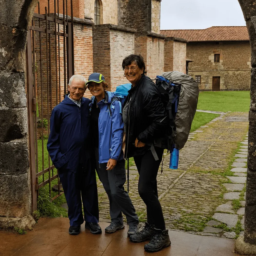 Gregorio, Luella et Doreen au monastère de Zenarruza en 2018