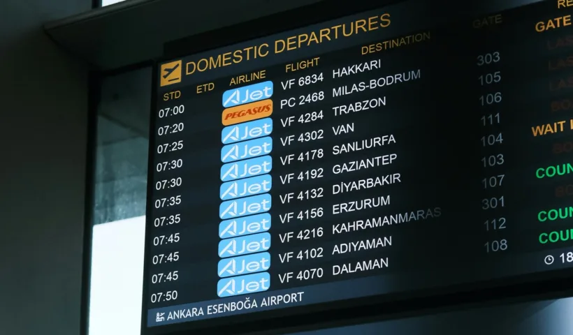 LPDA - Panneau affichage aéroport d'Ankara (c) Cemrecan Yurtman