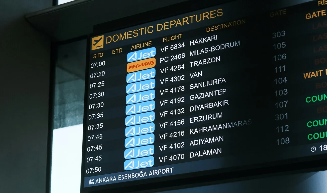 LPDA - Panneau affichage aéroport d'Ankara (c) Cemrecan Yurtman