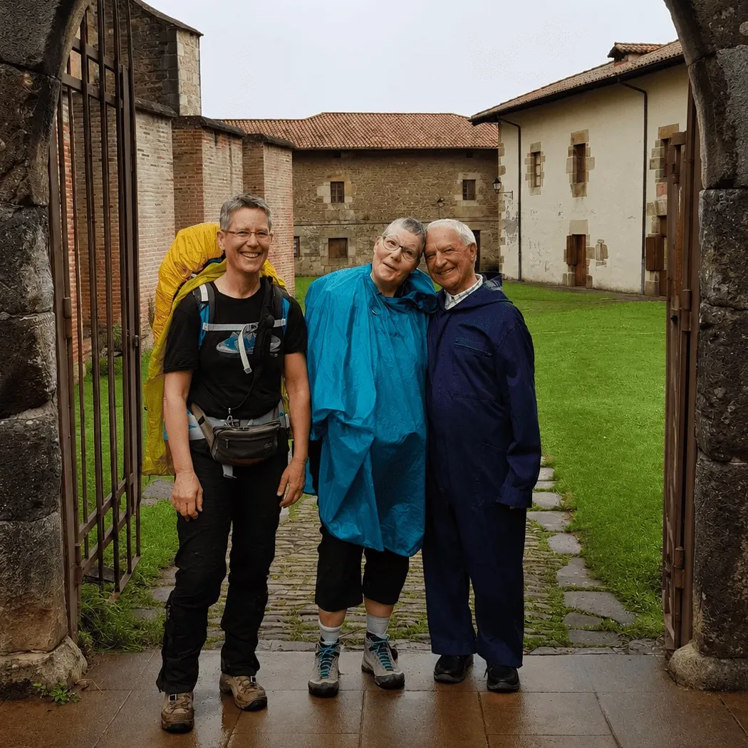 Maria, Bille et Gregorio au monastère de Zenarruza en 2018