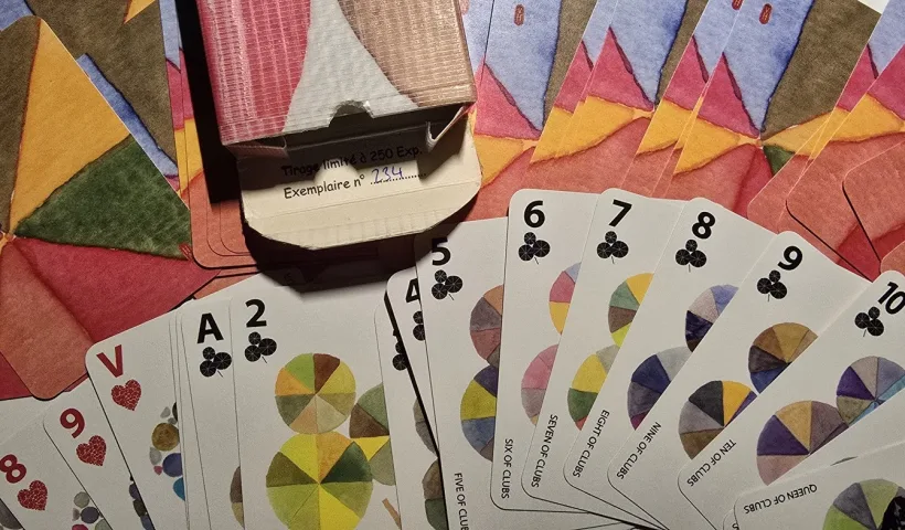 Jeu de cartes créé par la plasticienne Virginie Houdet, exemplaire numéroté 234