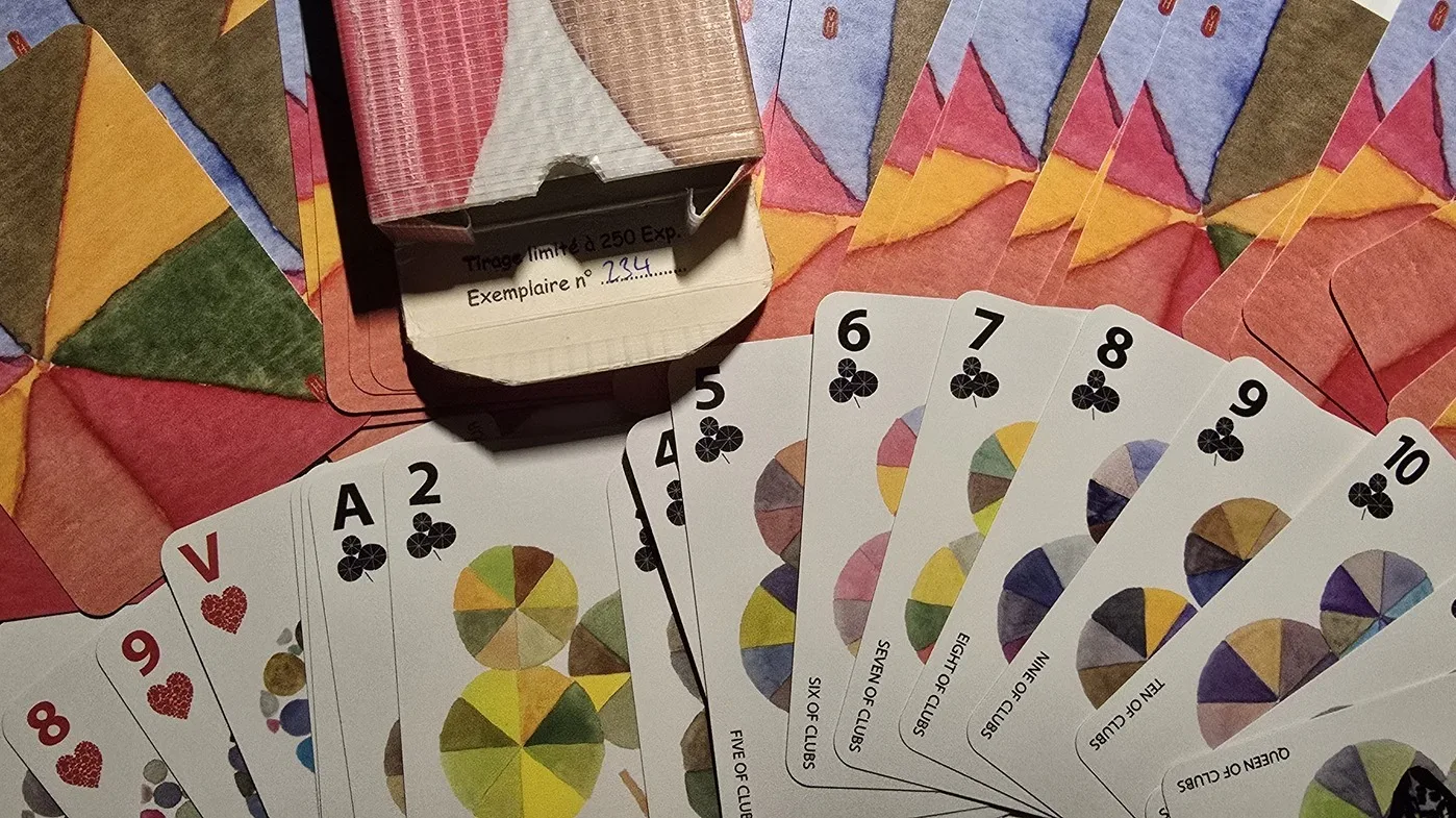 Jeu de cartes créé par la plasticienne Virginie Houdet, exemplaire numéroté 234