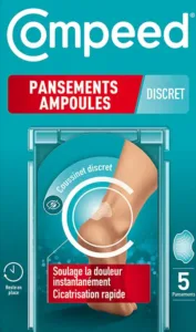 Boîte de cinq pansements Compeed Discret pour ampoules